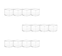Healvian 12pcs Acrylic Storage Container Storage Box for Candy Snack Acrylic Packing Box for Toy Snack Lids