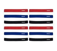 Healvian 12pcs Adjustable Nylon Fishing Pole Straps with Widened and Thickened Backing, Reusable Elastic Rod Carrier Ties for Secure Fishing Rod Storage during Rivers and Summer Outings