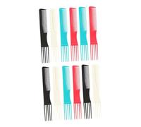 Healvian 12pcs Barber Combs Men Hair Combs Home Use Plastic Portable Two-sided Styling Tools Create Many Kinds of Hairstyles Makeup Travel Random Color