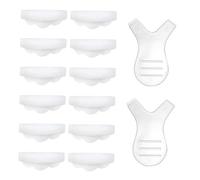 Healvian 12pcs Eyelash Perming Curler Pads with Y Shaped Combs Silicone Eye Pads Makeup Tool for Salon and Home Use Natural Curling Lash Lift