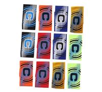Healvian 12pcs Football Team Captain C Arm Bands Athletic Wristbands Elastic Polyester Sweat-resistant Fits Snugly for Adults Youths Sports Matches