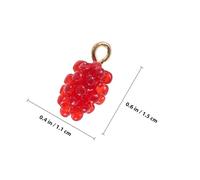 Healvian 12pcs Hand-Painted Mini Grape Pendant Charms Set for DIY Jewelry Making, Red and Pink 3D Charms for Bracelet and Necklace Crafting