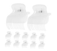 Healvian 12pcs Hot Roller Claw Clips Transparent Hair Stylist Clips Heat Insulation Design for Small Medium Large Rollers Suitable for All Hair Types