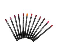 Healvian 12Pcs Lip Liner Pencil Smooth Matte Finish Lip Lining Cosmetic Supplies for Women Fade-resistant Natural Look Gift for Birthdays and Valentines