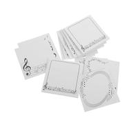 Healvian 12pcs Music Note Notepads with Smooth Writing Surface and Extra Strong Stickiness, 3x3 Inch Square Paper Memo Pads for School on The Go Use, Stylish Musical Notes Design