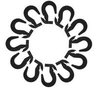 Healvian 12pcs Plastic Tent Hook for Camping Canopy and Gear, Space-Saving Elastic Rope Bungee Hook for Outdoor Adventures and Bag