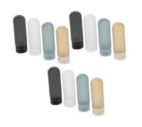 Healvian 12pcs Refillable Travel Bottles for Toiletries 60ml Mini Leakproof Shampoo Containers Reusable Empty Lotion Cosmetic Squeeze Bottles Set for Traveling