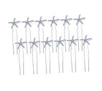 Healvian 12pcs Rhinestone Sea Star Hair Pins for Wedding Bride Bridesmaid Hair Accessories for Beach Ceremony