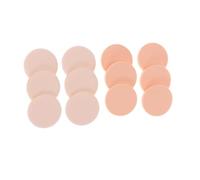Healvian 12Pcs Round Loose Powder Puff Makeup Sponges Elastic Plastic Mesh Cosmetic Case for Salon Home Travel Use Gentle Durable Foundation Applicator
