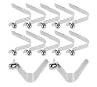 Healvian 12pcs Silver Crutch Locking Spring Clips for Underarm Crutches and Walking Stick, Universal Fit with Wear-Resistant Metal Components, Compact Design for Easy Adjustment, Suitable