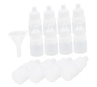 Healvian 12pcs White Squeezable Plastic Dropper Bottles Reusable Eye Dropper Containers for Essential Oils Pigments Medicine Dispensing Travel Toiletries Liquid Storage