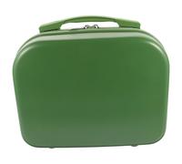Healvian 14-inch Portable Makeup Organizer Box Hard Travel Cosmetic Suitcase Candy Green Mini Makeup Bag Compartments for On-The-go Storage