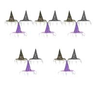 Healvian 15 pcs Halloween Witch Hat Props Costume Accessories for Parties Elegant and Comfortable Design for Adults and Teens for Cosplay and Decorations