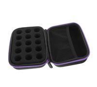 Healvian 15-Slot Insulin Vial Storage Case with Shockproof Sponge Insert, Portable Hard Insulin Fridge Organizer for 10ml Vials, Diabetic Travel Medication Container in Black Purple