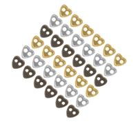 Healvian 150pcs DIY Alloy Heart Shaped Mini Buttons Small Sewing Accessories for Doll Clothes Crafting in Gold Silver and Antique Copper Colors
