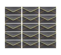Healvian 15pcs Black Business Envelopes with Gold Border 8.66x4.3 Inch Plain Invitation Envelopes for Wedding Cards Suitable for Office Letter Mailing