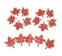 Healvian 15PCS Canadian Maple Leaf Brooch Pins Alloy Lapel Pins with Drip Oil Finish Sturdy Thanksgiving Fall Accessories for Women Dresses Bags Backpacks Symbol of National Pride and