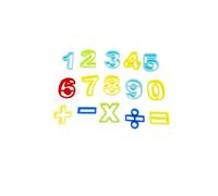 Healvian 15pcs DIY Plasticine Mould Set Number Symbols with Extruder Tools, Educational Dough Tools Kit for Indoor Outdoor Creative Play