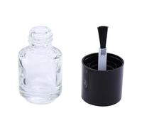 Healvian 15pcs Empty Nail Polish Bottles Glass 5ml round Cap Simple Classical Style with Brush for DIY Design and Repackaging Nail Polish for Female Friends