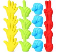 Healvian 16pcs Cartoon Pencil Cap Erasers Set, Rubber Pencil Tops for Studying Supplies, Cute Kawaii Erasers for School and Office Use