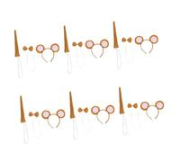 Healvian 18 pcs Monkey Costume Headband Set with Ears Tail and Tie for Cosplay Halloween Masquerade and Parties Brown Animal Accessory for Memorable Dress Up Moments
