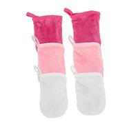 Healvian 18pcs Microfiber Facial Cleansing Gloves for Women Soft Water-absorbent Makeup Remover Exfoliating Mitts for Gentle Skin Care Travel-friendly Design White Rose Red