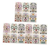 Healvian 18sheets Halloween Face Stickers Temporary Facial Decorative Stickers for Spooky Parties and Skin-safe Easy to Apply and Remove for Masquerade and Day Dead Celebrations