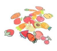 Healvian 19pcs Cute Cartoon Fruit Brooch Pins Set Acrylic Strawberry Watermelon Peach Cherry Badge Pins for Dress Badge and Fruit Party Decorations Assorted style