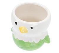 Healvian 1Pc Cartoon Ceramic Brush Holder Stylish Makeup Storage Container for Cosmetics Eyebrow Pencils Brushes for Home Dorm Decoration