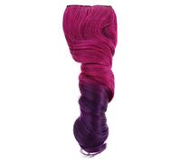 Healvian 1pc Color Gradient Faux Hair Extension Wave Clip Wig Piece for Women No Shedding Silky Feel for Daily Use and Special Occasions