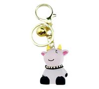 Healvian 1pc Creative Resin Ox Keychain Bag Ornament Adorable Cow Pendant for Friends Unique Hanging Decoration for Car Keys for Cow