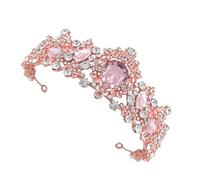 Healvian 1pc Crown Headdress Shiny Crystal for Weddings Engagements Special Occasions Comfortable Wear Sparkling Decoration Suitable for Dresses