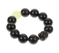 Healvian 1Pc Durable Ebony Buddhist Beads Bracelet Stylish Wood Bead Chain for Jewelry Making Comfortable Retro Design for Buddhists and Crafting Enthusiasts