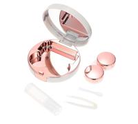 Healvian 1set Decorative Storage Box Round Marble Pattern Case Cleaning Compact Travel Design for Eyewear and -Lens Organization