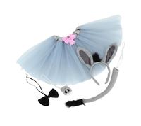 Healvian 1set Donkey Ears and Tail Costume Accessory Festivals Parties and Role Play Cute Headband Tutu Skirt for Adults and Boys and Girls