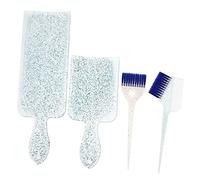 Healvian 1set Hair Highlighting Board and Brush Kit Professional Hair Dyeing Accessories for Salon Home Use Comfortable Handles for Easy Application and Oil Treatment