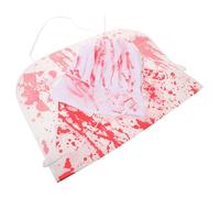 Healvian 1Set Halloween Bloody Chef Apron Hat Scary Blood Splattered Costume Set for Zombie Parties Spooky Cooking Accessories for Horror Events