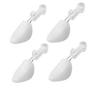 Healvian 2 Pairs Adjustable Plastic Shoe Tree Inserts for Men Transparent Boot Shaper Keeper Crease Protector Sneaker Stretcher Support for Leather Golf Shoes