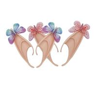 Healvian 2 Pairs Butterfly Elf Ears for Women Soft Comfortable Cosplay Props for Halloween Christmas and Fancy Dress Parties Skin Friendly Reusable Design with Adorable Appearance