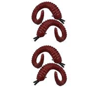 Healvian 2 Pairs Halloween Sheep Horn Hair Clips Comfortable Durable Hair Accessories for Cosplay Masquerades and Themed Events Sheep Horn Hairpins