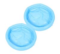 Healvian 2 Pairs Inflatable Pool Foot Bath Basin with Pump Set Portable Foldable Foot Soak Tub for Spa and Travel for Home and Outdoor Relaxation Random Color