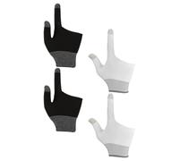 Healvian 2 Pairs Touchscreen Finger Sleeves Gaming Gloves Ultra-thin Skin-friendly Nylon Graphene Sleek Unique Design for Mobile Gaming