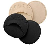 Healvian 2 Pairs Women Non-Slip Five-Toe Half Socks Breathable Sweat Absorbing Forefoot Covers with Wave Edge for High Heels Comfortable Fit for Summer Shoes