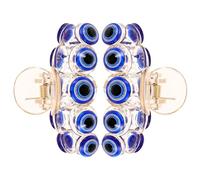 Healvian 2 pcs Evil Eyes Large Claw Clips for Hair Decorative Hair Accessories for Women Strong Hold Grips for Parties Weddings and Everyday Use