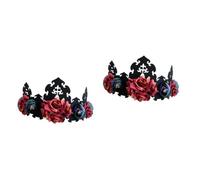 Healvian 2 pcs Halloween Wreath Hair Band Crown for Women Vintage Style Hair Accessory for Wedding Photography Dancing Party Durable Felt and Cloth Design