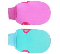 Healvian 2 pcs Shower Exfoliating Gloves Bath Scrub Mitts for Adults Skin-friendly Body Wash Gloves with Rich Foaming Compact Portable Design for Dead Skin Removal