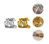 Healvian 2 Pcs Vintage Ear Clips for Women Minimalist Leaf Design Ear Cuff Non-Pierced Earrings Creative Fashion Antique Gold and Silver Finish