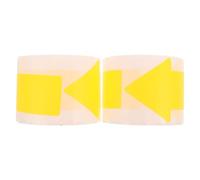 Healvian 2 Rolls Yellow Directional Indicator Pipe Labels Stickers Self-Adhesive Flow Arrow Tape for Industrial Pipe and Water Pipeline Identification Chemical Resistant Marking