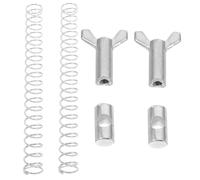 Healvian 2 Set Rear Hand Brake Cable Pedal Return Spring Silver Metal Roundpin with Adjustment Screw Precise Adjustment Reliable Performance for Terrains Emergency Needs