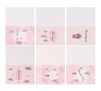 Healvian 2 Sets 12pcs Floral Sympathy Thank You Cards with Envelopes, Small Cactus Series Blank Thank You Paper Cards for Funeral Holiday Greeting Office Use